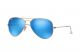 Ray Ban 0RB3025 112/4L 58 MATTE GOLD BLUE MIRROR POLAR Metal Man